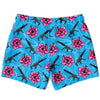 Rad Palm High Capacity Hibiscus Blue Men's Swim Trunks copy