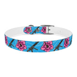 Collar para perros azul hibisco de alta capacidad Rad Palm 