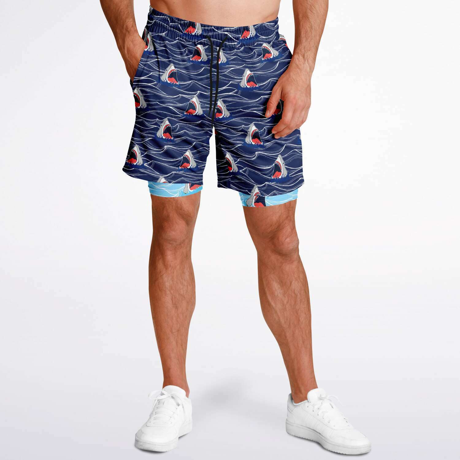 Pantalones cortos 2 en 1 Rad Palm Shark Bait para hombre 