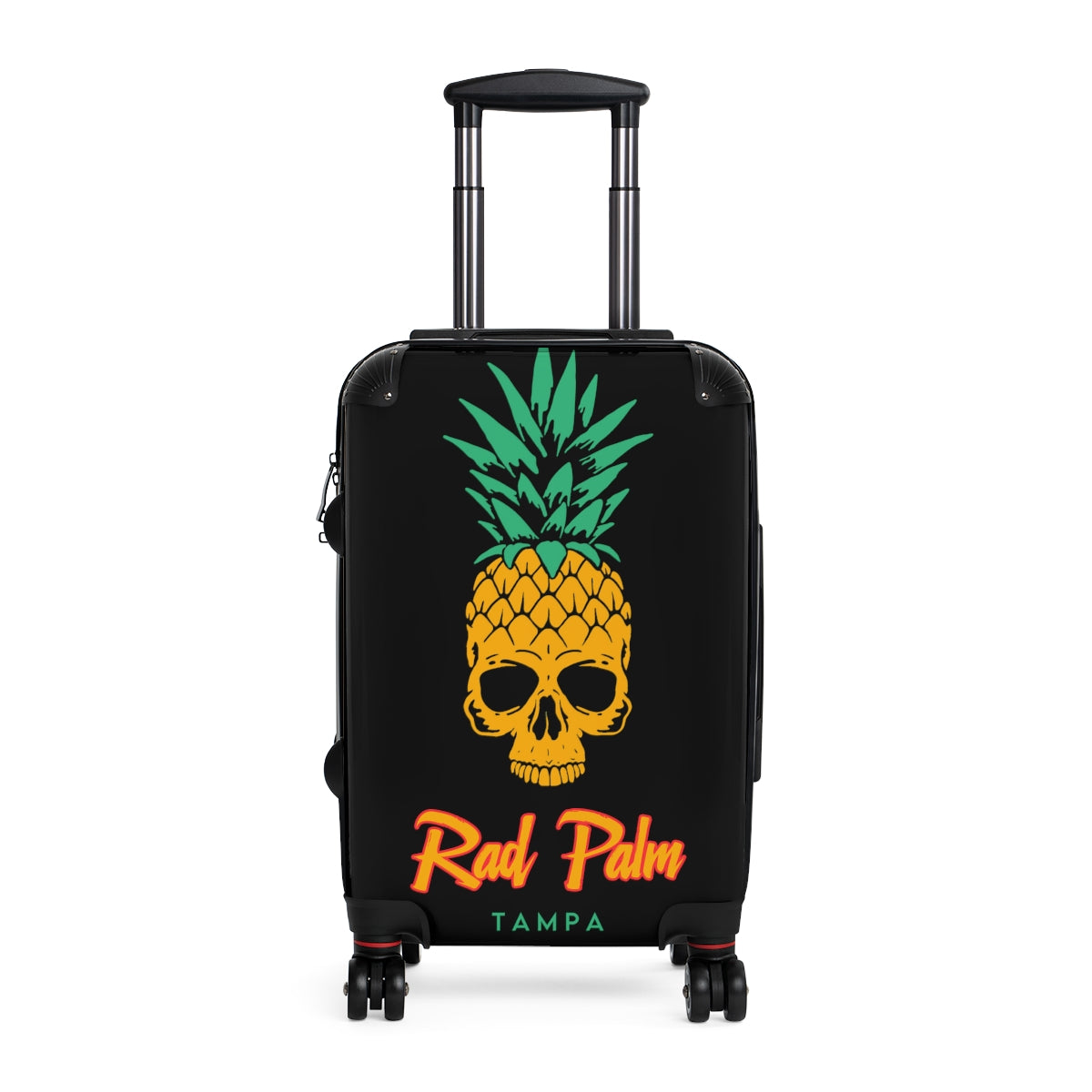 Bolsa de viaje con ruedas y diseño de calaveras de piña de Rad Palm 