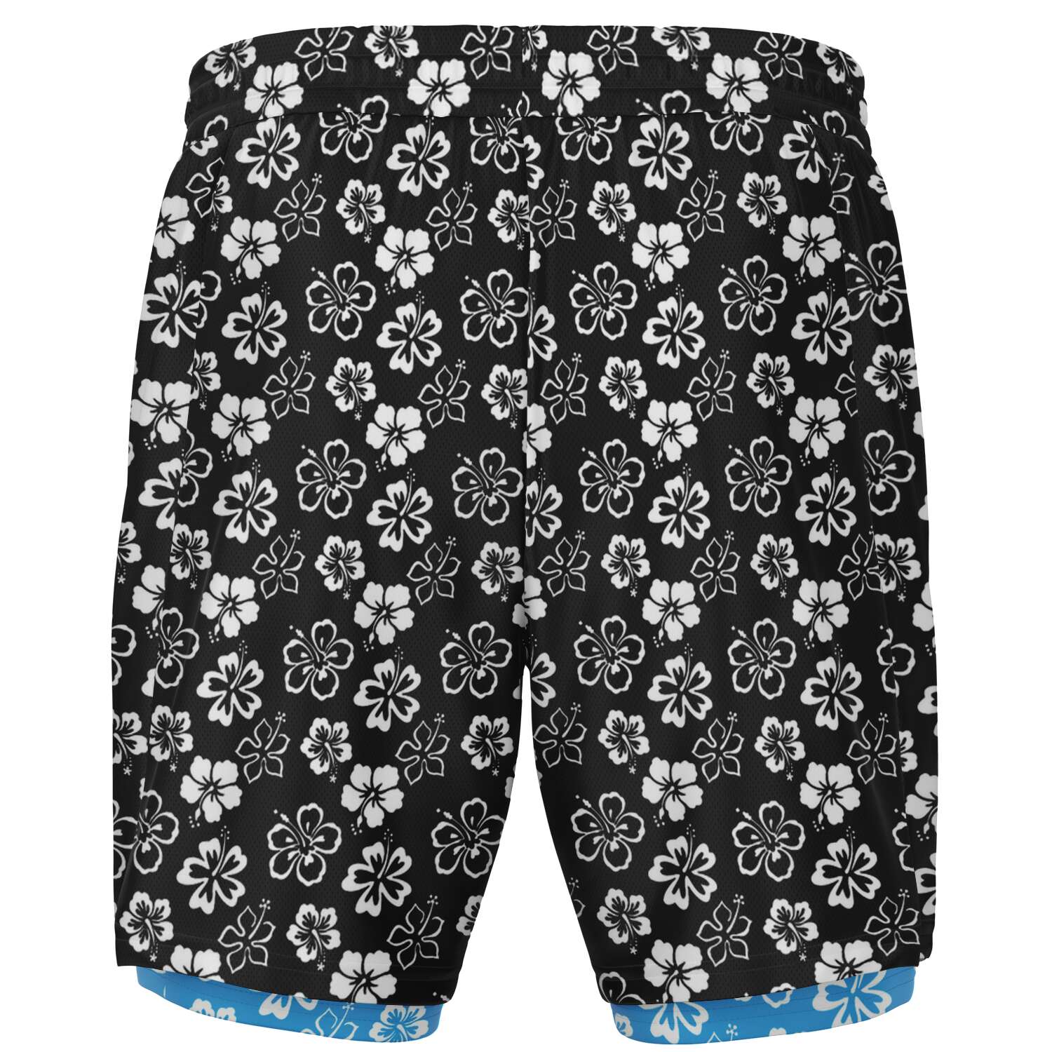 Pantalones cortos 2 en 1 Aloha negros para hombre de Rad Palm 