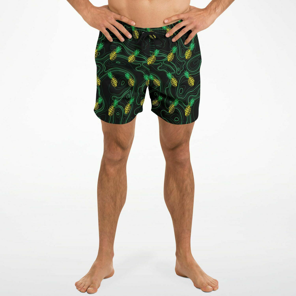Rad Palm Pineapple Death Swim Trunks