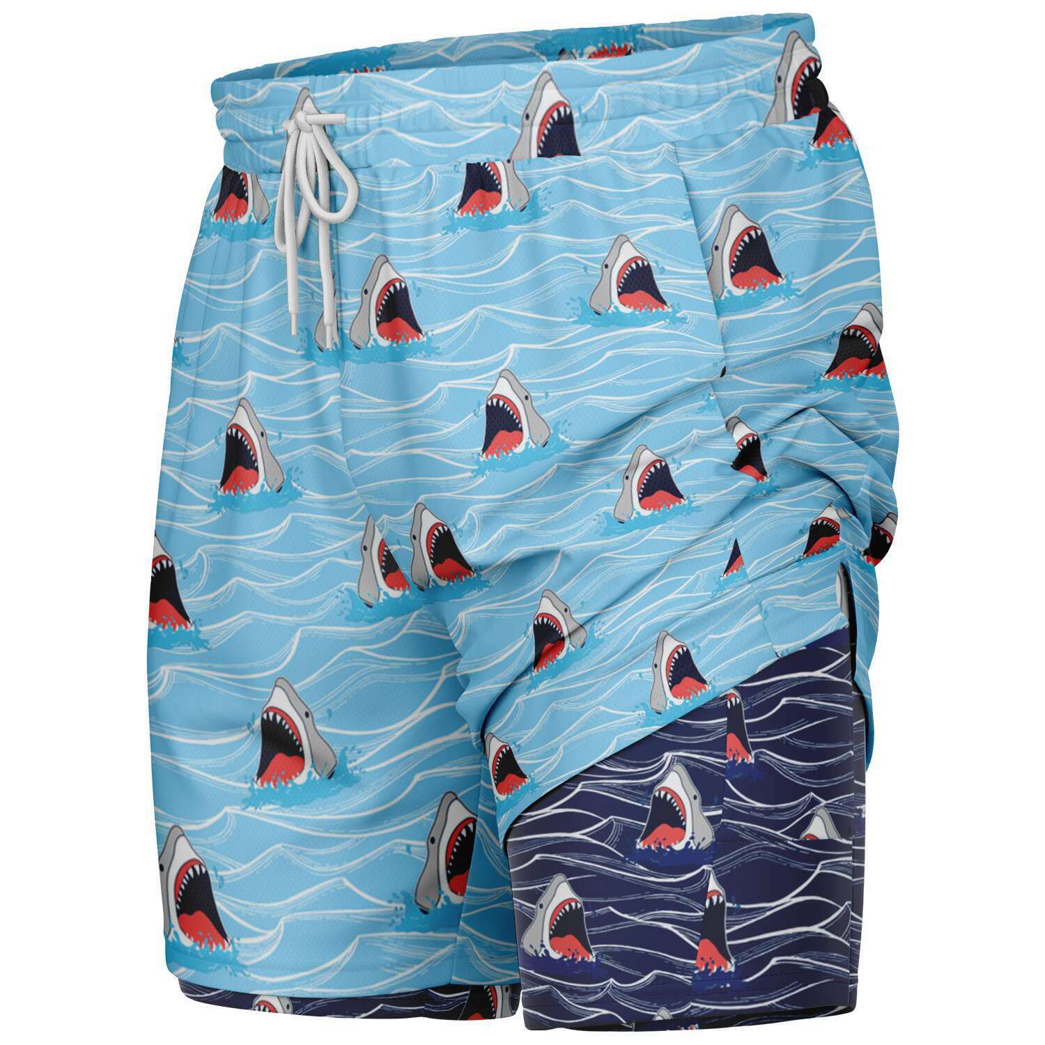 Pantalones cortos 2 en 1 Rad Palm Shark Bait para hombre 
