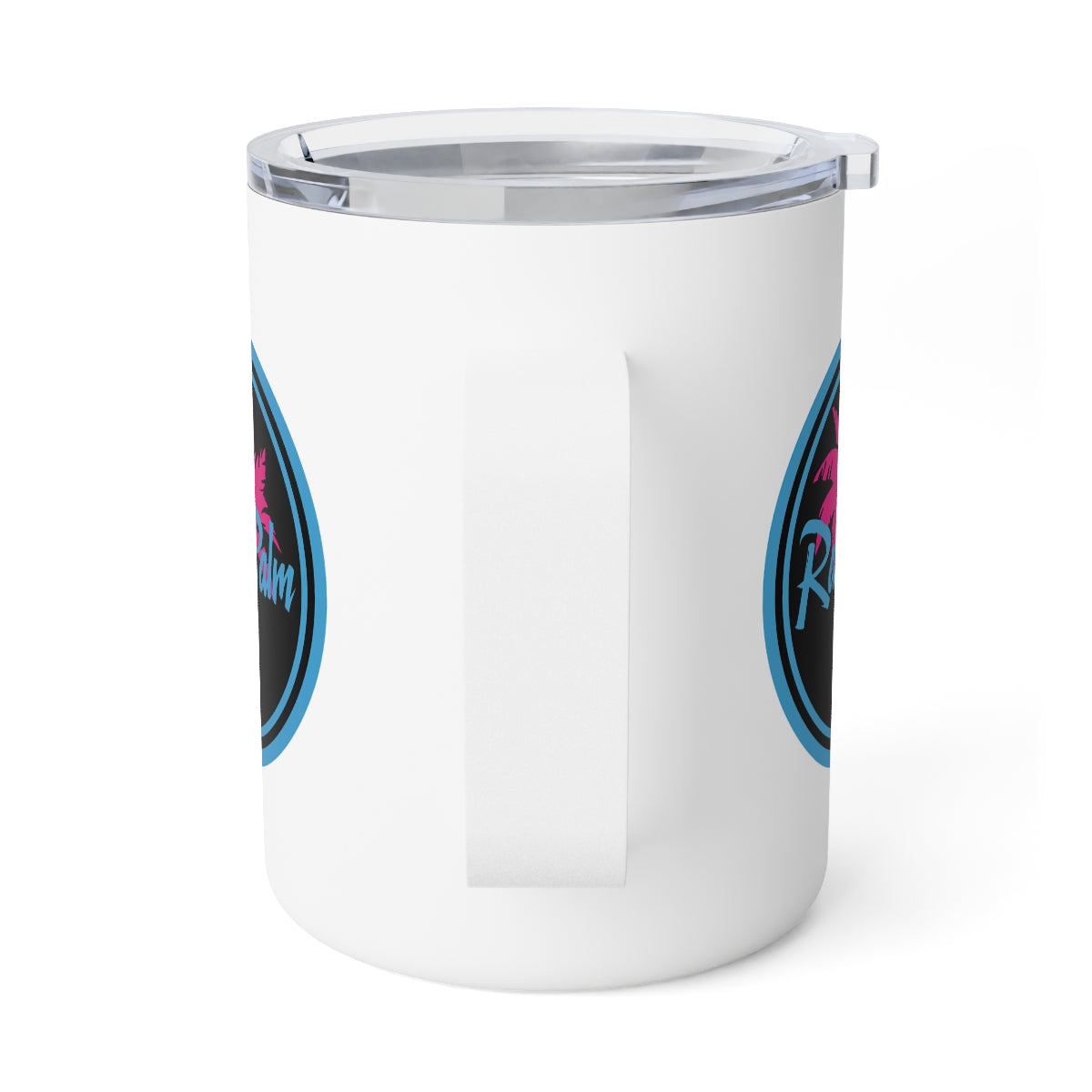 Rad Palm Blue Logo Insulated Coffee Mug, 10oz