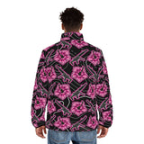 Chaqueta acolchada negra neón Hibiscus de alta capacidad para hombre de Rad Palm 