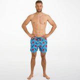 Bañador de hombre azul hibisco de alta capacidad Rad Palm