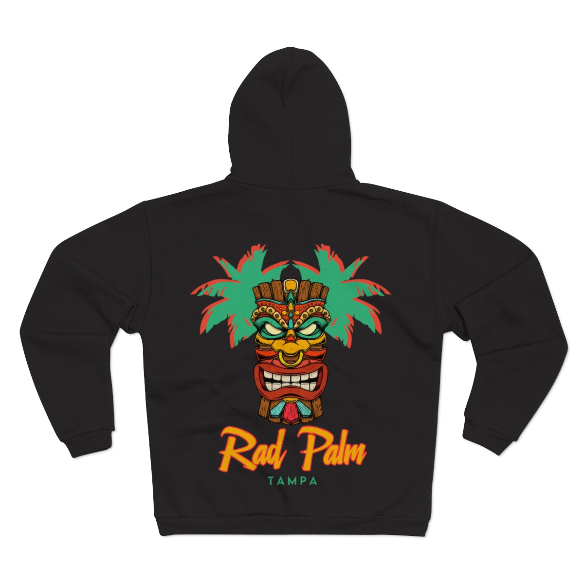 Sudadera unisex con capucha y cremallera Rad Palm Tiki