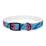 Collar para perros azul hibisco de alta capacidad Rad Palm 