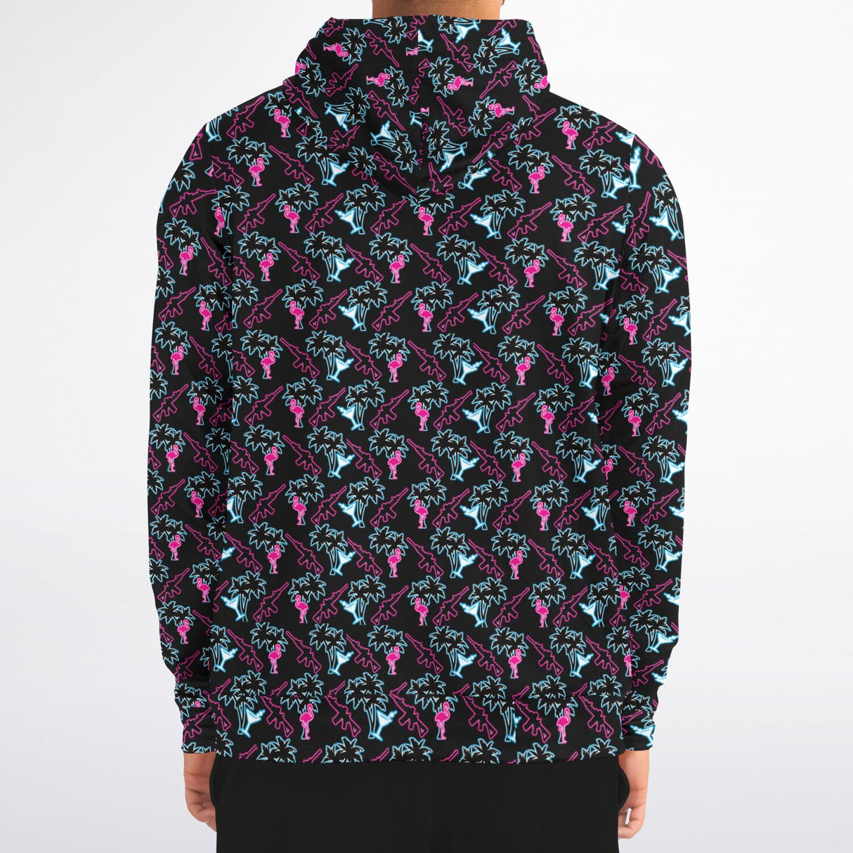 Sudadera con capucha y cremallera Rad Palm Neon Attack