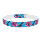 Collar para perros azul hibisco de alta capacidad Rad Palm 