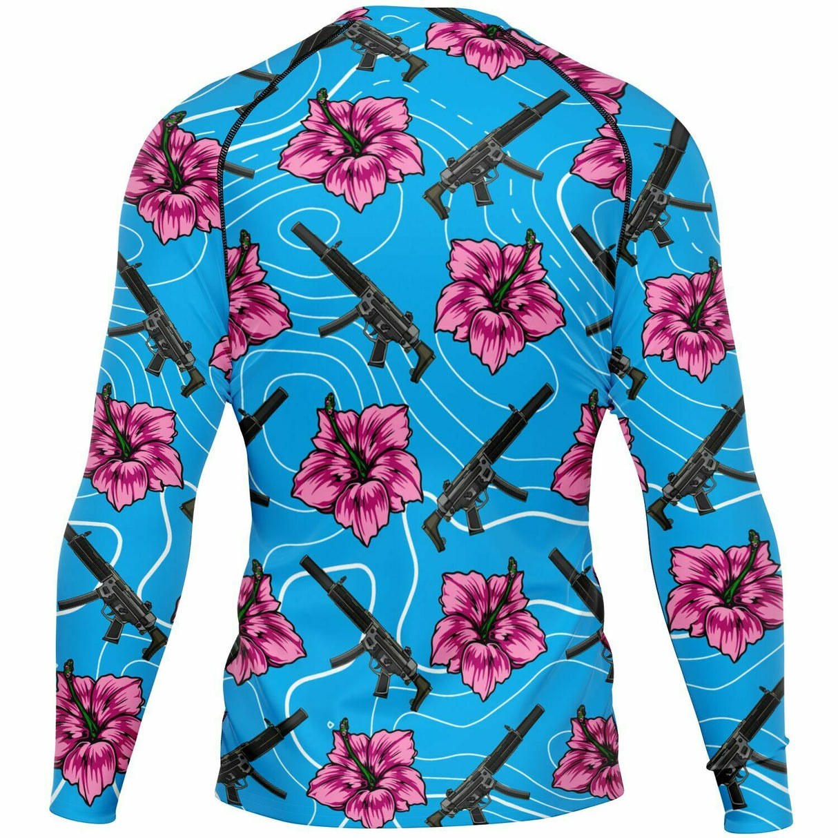 Camiseta de manga corta azul hibisco de alta capacidad Rad Palm 