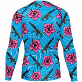 Rad Palm High Capacity Hibiscus Blue Rash Guard