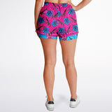 Pantalones cortos 2 en 1 de alta capacidad Hibiscus para mujer de Rad Palm