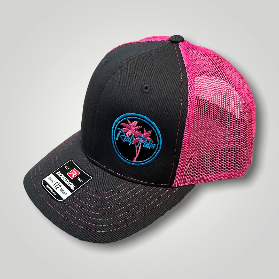 Gorra de camionero con malla y logotipo de Rad Palm