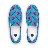 Rad Palm High Capacity Hibiscus Blue Men’s Slip On Canvas Ss