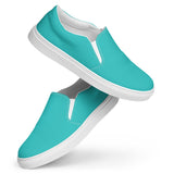 Rad Palm Teal Men’s Slip-On Canvas Shoes