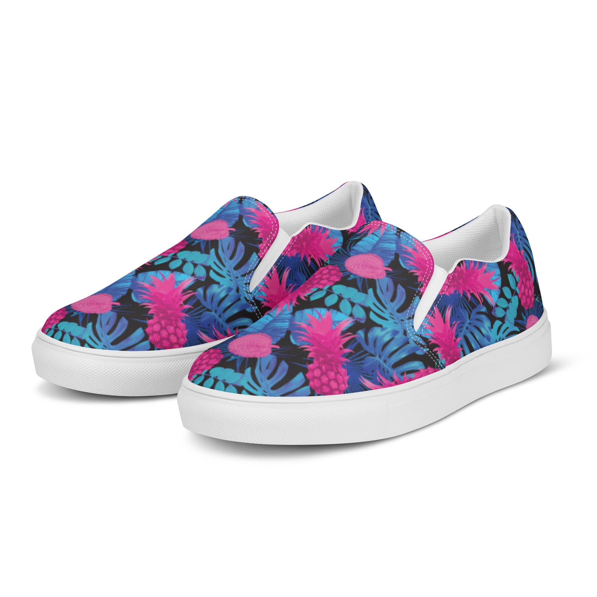 Rad Palm Pineapple Express Men’s Slip On Canvas Shoes