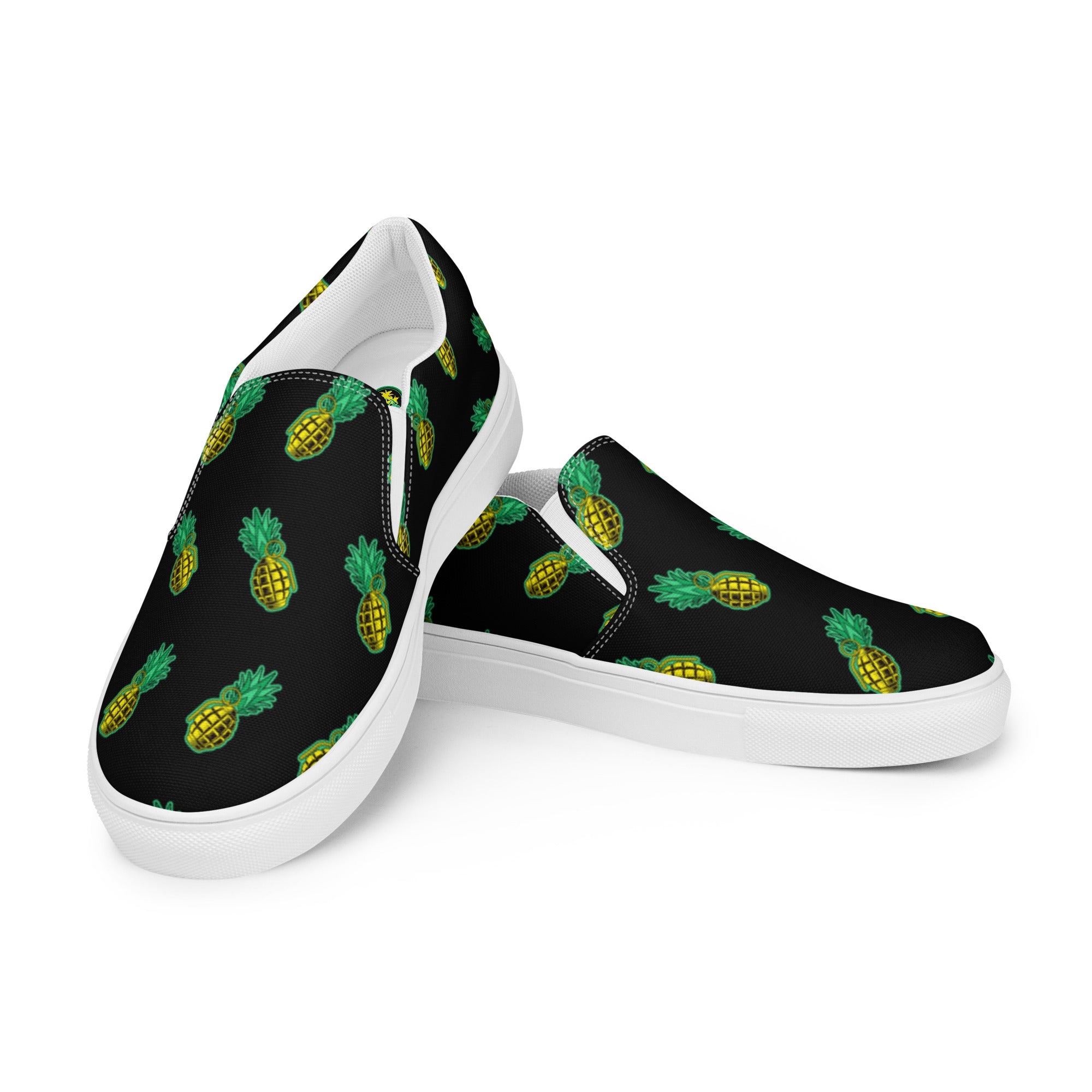 Rad Palm Pineapple Death Men’s Slip-On Canvas Shoes