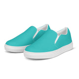 Rad Palm Teal Men’s Slip-On Canvas Shoes