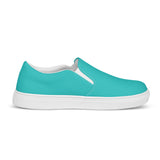 Rad Palm Teal Men’s Slip-On Canvas Shoes