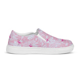 Rad Palm Party Like A Flockstar Pink Men’s Slip-On Canvas Shoes