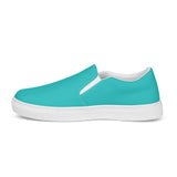 Rad Palm Teal Men’s Slip-On Canvas Shoes