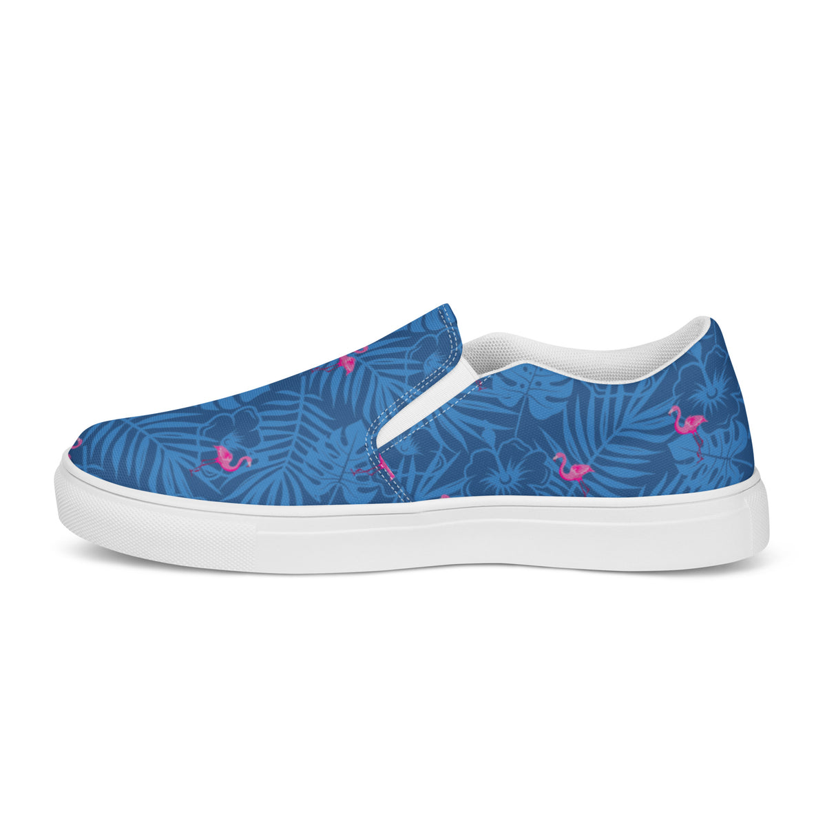 Rad Palm Party Like A Flockstar Blue Men’s Slip-Cn Canvas Shoes