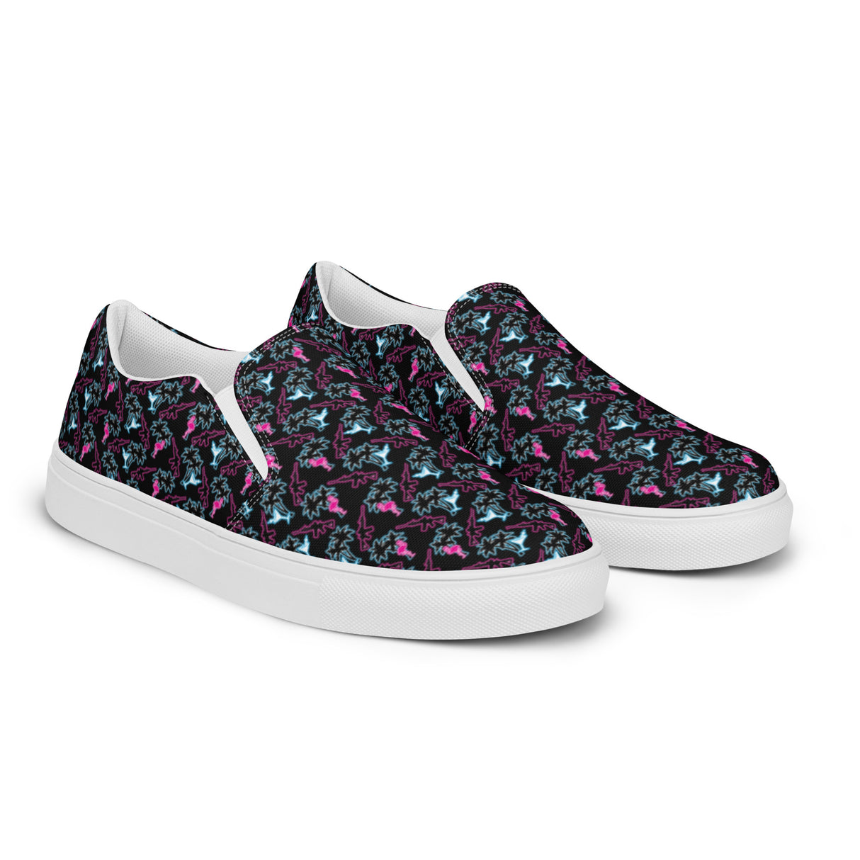 Rad Palm Neon Attack Men’s Slip On Canvas Shoes