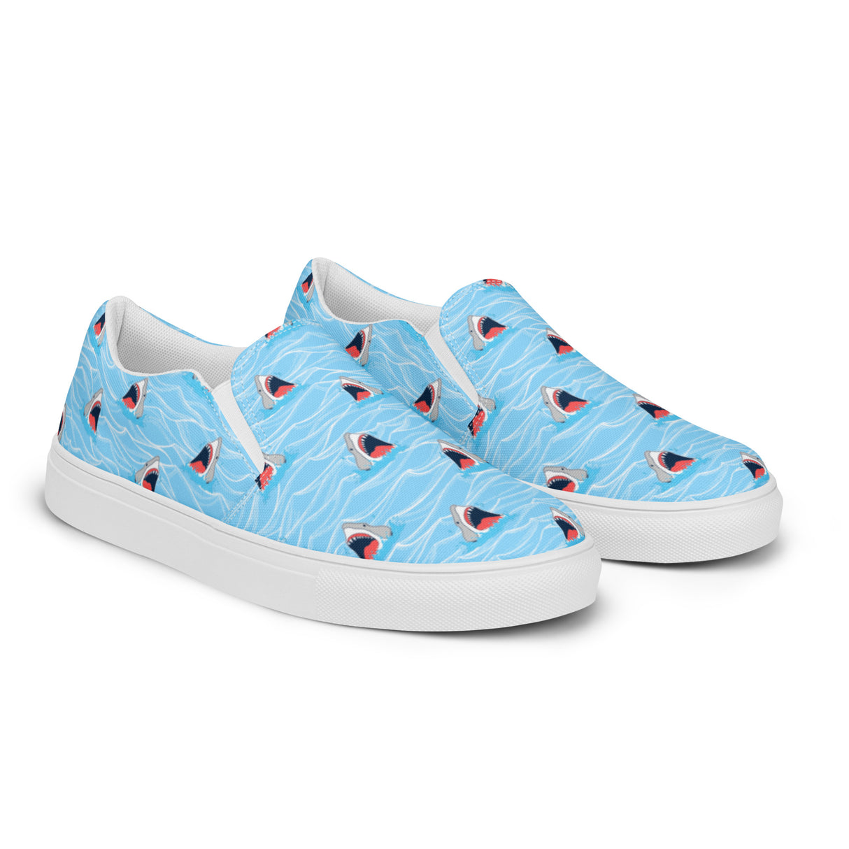 Rad Palm Shark Bait Men's Slip On Canvas Shoes