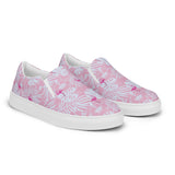 Rad Palm Party Like A Flockstar Pink Men’s Slip-On Canvas Shoes