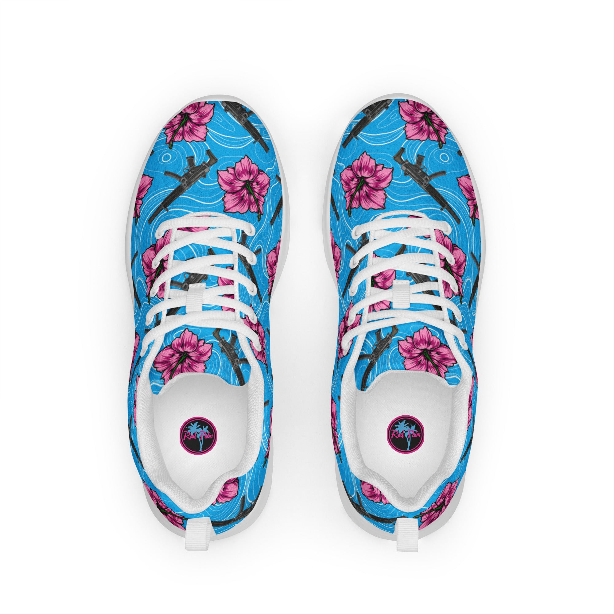 Rad Palm High Capacity Hibiscus Blue Women’s Athletic Shoes