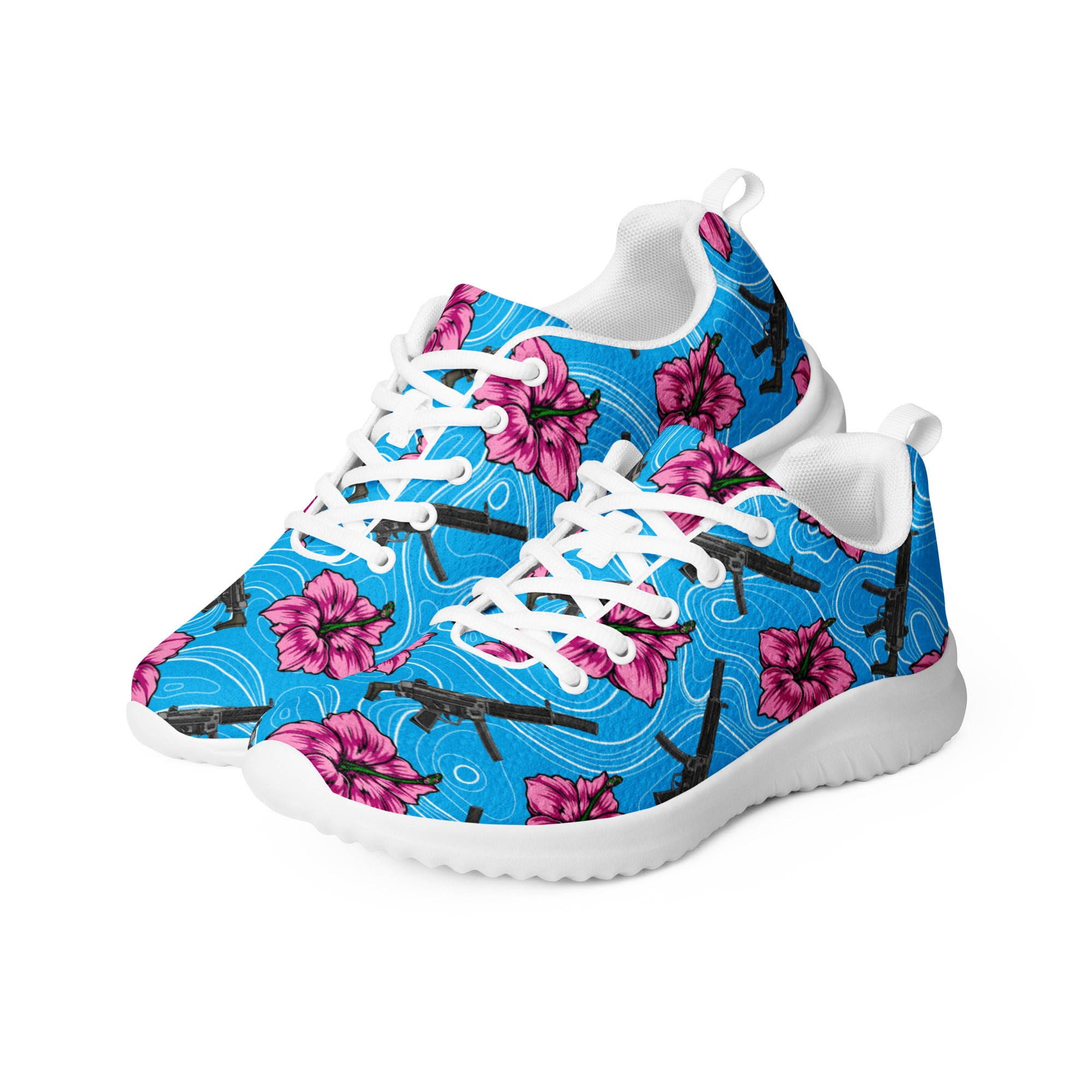 Rad Palm High Capacity Hibiscus Blue Women’s Athletic Shoes