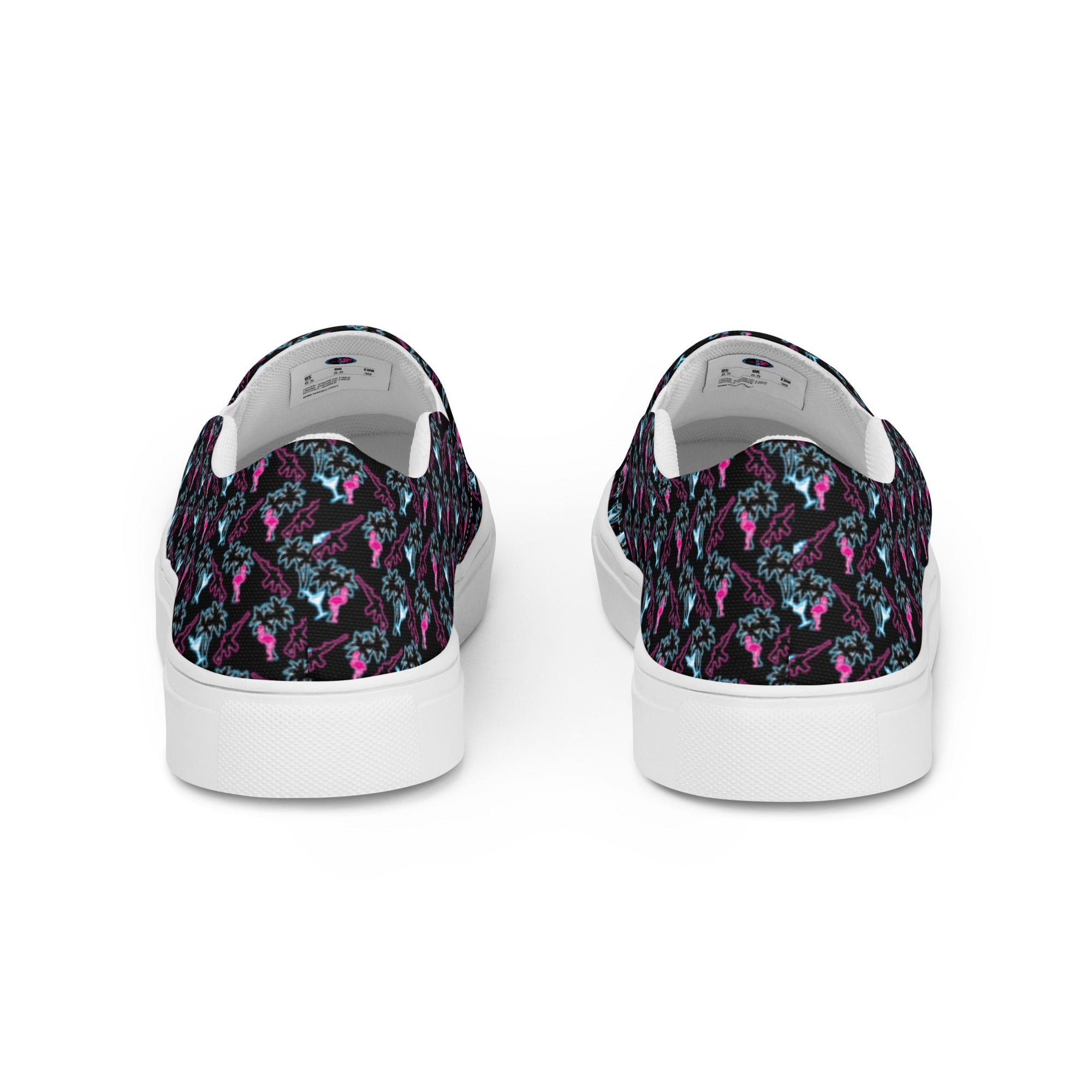 Rad Palm Neon Attack Women’s Slip On Canvas Shoes