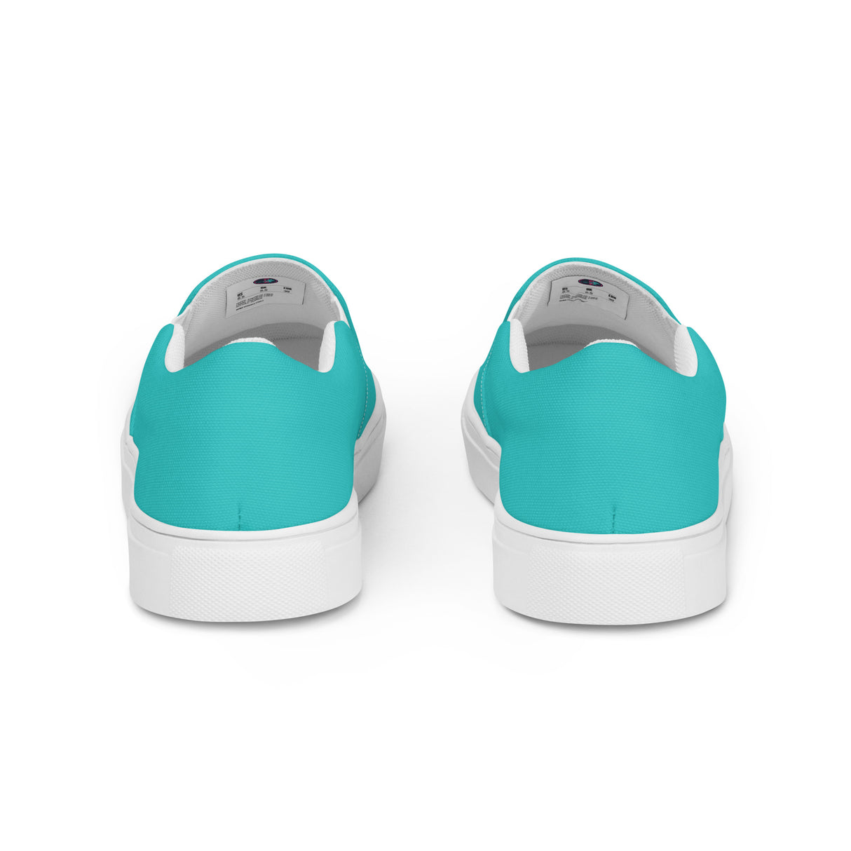 Rad Palm Teal Women's Slip-On Canvas Shoes