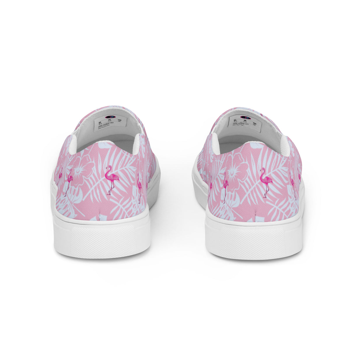 Rad Palm Party Like A Flockstar Pink Women’s Slip-On Canvas Shoes