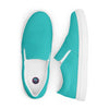 Rad Palm Teal Women's Slip-On Canvas Shoes