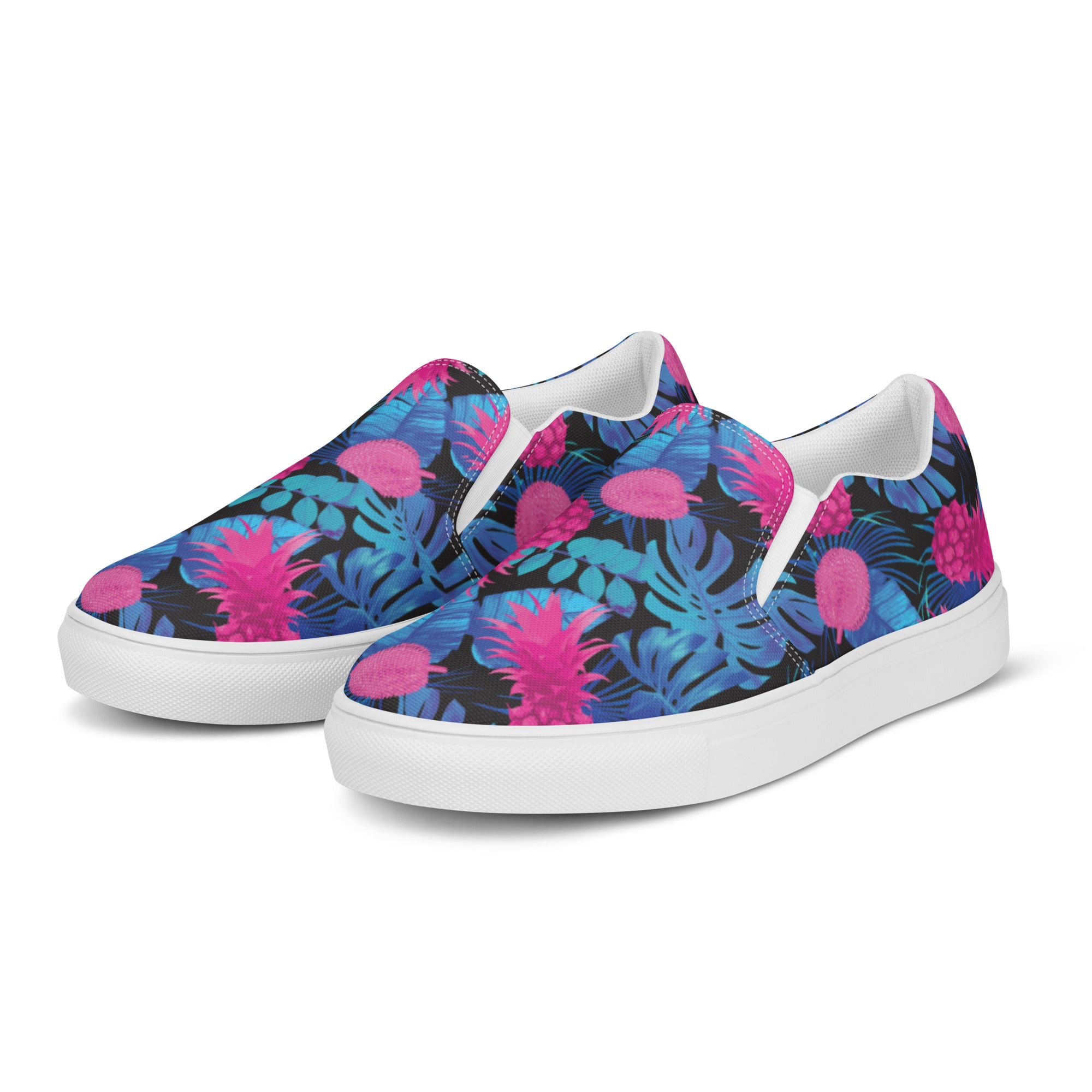 Rad Palm Pineapple Express Women’s Slip On Canvas Shoes