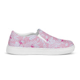 Rad Palm Party Like A Flockstar Pink Women’s Slip-On Canvas Shoes