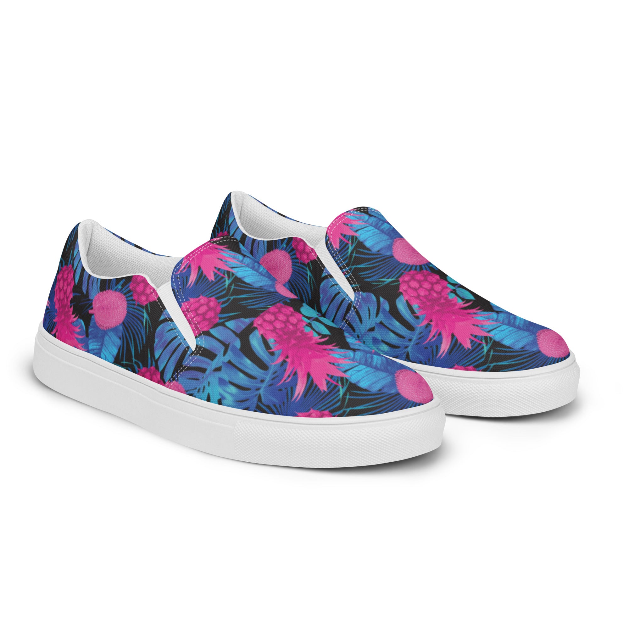 Rad Palm Pineapple Express Women’s Slip On Canvas Shoes