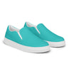 Rad Palm Teal Women's Slip-On Canvas Shoes
